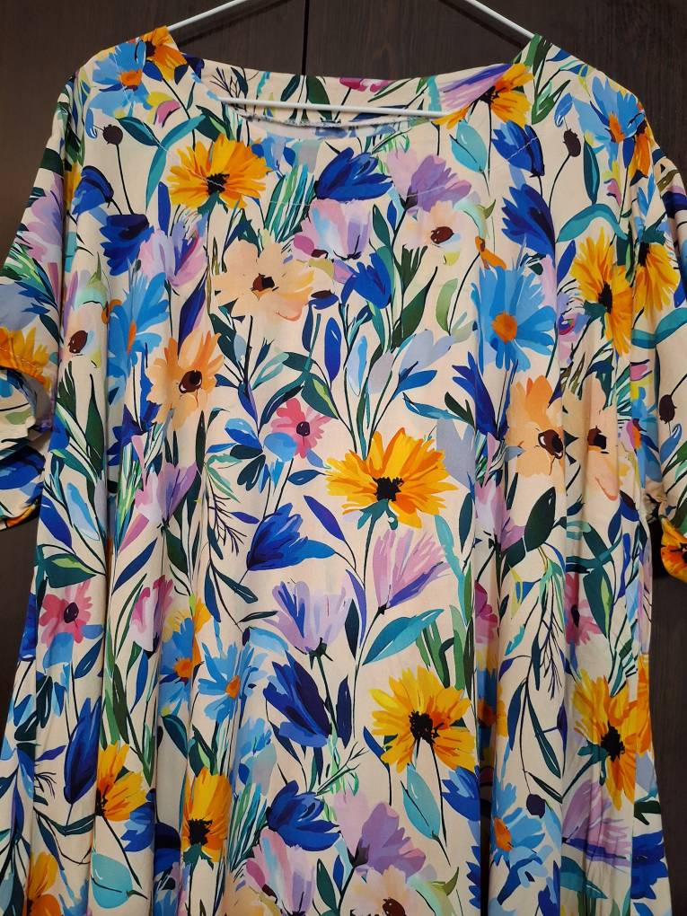 پیراهن نخی زیبا کد 305