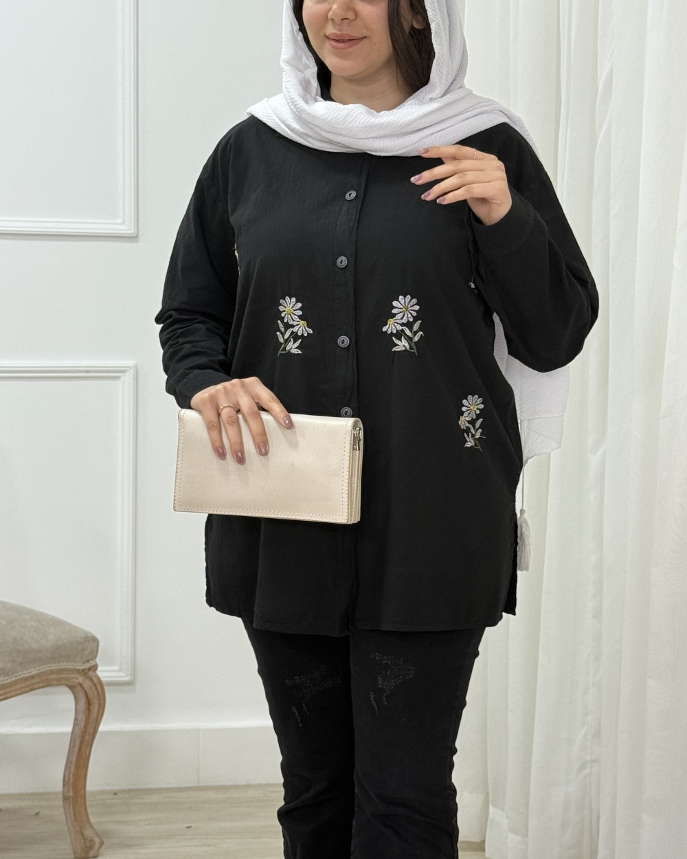 مانتو گلدوزی زنانه آرام کد 338