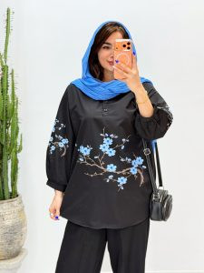 تونیک ۳ دکمه شکوفه کد 350