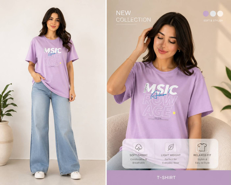 تیشرت میسک msic زنانه کد 457