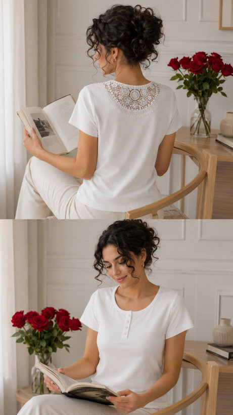 تیشرت پشت گیپور فرشته کد 451