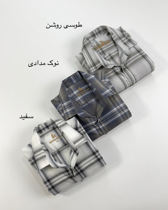 پیراهن چهارخانه آستین بلند مردانه کد 285
